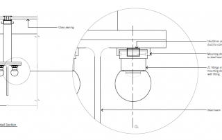 Tokistar Exhibitor Festoon installed at Stockland Shellharbour section detail